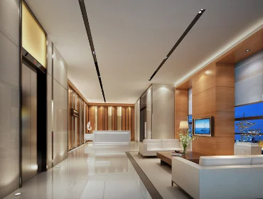 北京联东U谷会所效果图-1F 接待大堂